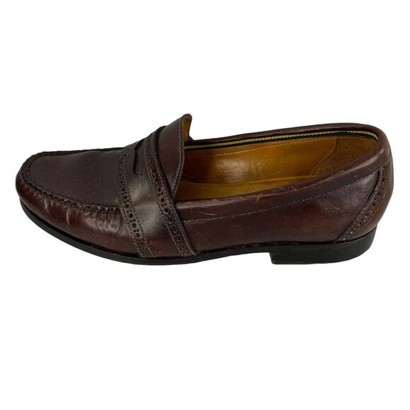 Polo Ralph Lauren  Brown/Red Leather Classic Men’s Penny Loafers Size 9.5 EE main image 10